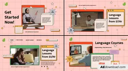 Language Courses Promo Product Promo template preview