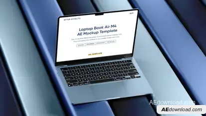 Laptop Book Air Screen Mockup Template Product Promo template preview