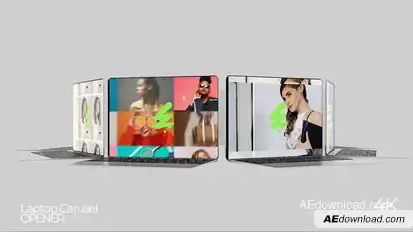 Laptop Carousel Opener Openers template preview