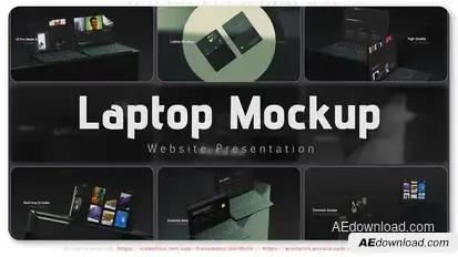 Laptop Mockup Strong Presentation Product Promo template preview