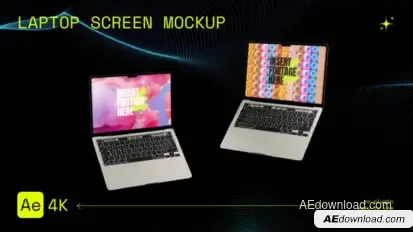 Laptop Screen Mockup broadcast-packages template preview