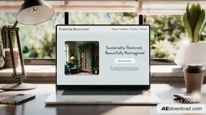 Laptop Screen Modular Mockup – 5 Animated Scenes with Drag & Drop | After Effects Elements template preview
