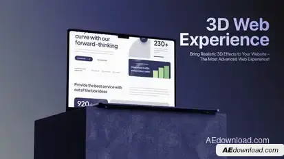 Laptop Website Promo broadcast-packages template preview