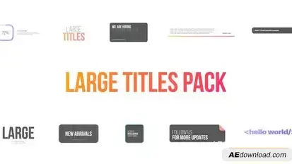 Videohive Large Titles Pack Titles template preview