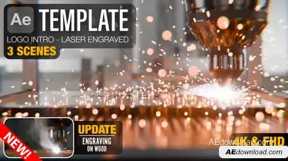 Laser Engraved Logo Reveal - AE Template Logo Stings template preview