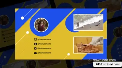 Latest Youtube End Screen Elements template preview