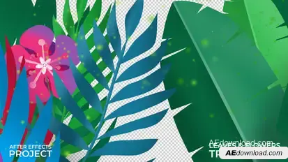 Leaves & Flowers Transitions Elements template preview