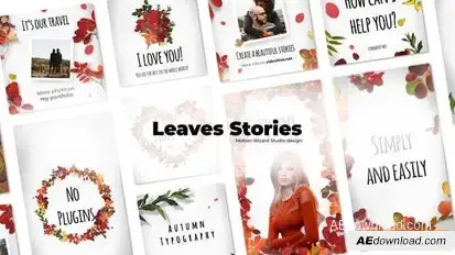 Leaves Stories Openers template preview