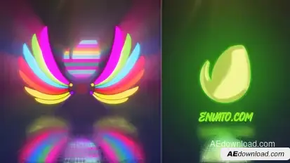 LED Lights Wings Logo Stings template preview