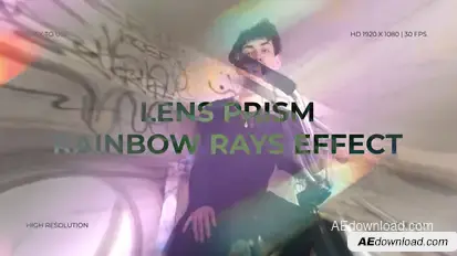 Lens Prism Rainbow Rays Effect Elements template preview