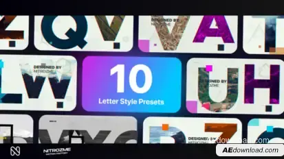 Letters Typography Vol. 01 Titles template preview