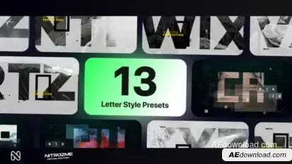 Letters Typography Vol. 02 Titles template preview
