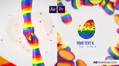 LGBTQ Logo Reveal Logo Stings template preview