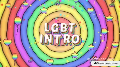 LGBTQ Pride Intro Logo Stings template preview