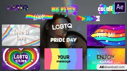 LGBTQ Titles And Scenes | After Effects Titles template preview