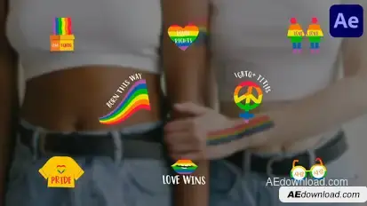 LGBTQ+ Titles for After Effects Titles template preview