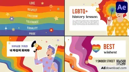 LGBTQ Typography for After Effects Titles template preview