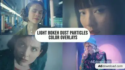 light Bokeh Dust Particles Color Overlays Elements template preview
