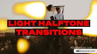 Light Halftone Transitions Elements template preview