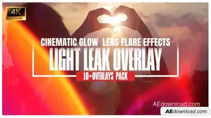 Light Leak Overlays Pack – Cinematic Glow & Lens Flare Effects Elements template preview