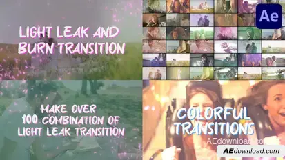 Light Leak Transitions And Burn Transitions for After Effects Elements template preview