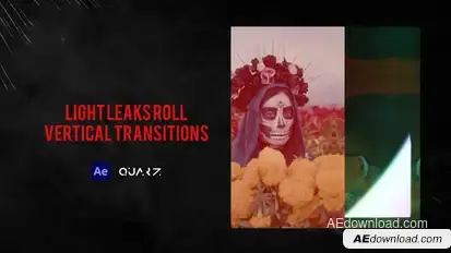 Light Leaks Roll Vertical Transitions Elements template preview