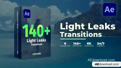 Light Leaks Transitions Elements template preview