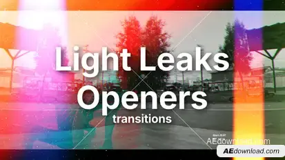 Light Leaks Transitions Slideshow Video Displays template preview