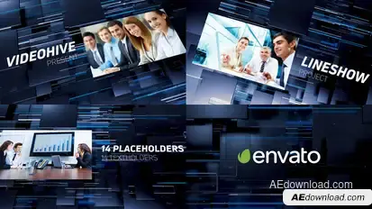 Light Trace Slideshow Video Displays template preview