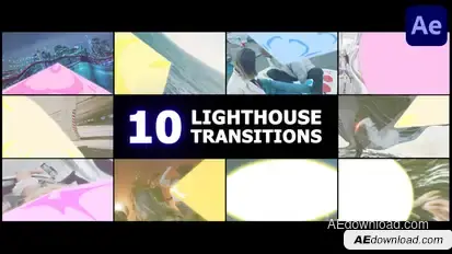 Lighthouse Seamless Transitions | After Effects Elements template preview