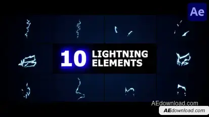 Lightning Elements | After Effects Elements template preview