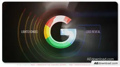 Lights Echoes Logo Reveal Logo Stings template preview
