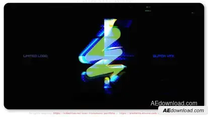 Limited Logo GLITCH Logo Stings template preview