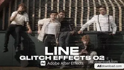 Line Glitch Effect 02 Ae Elements template preview