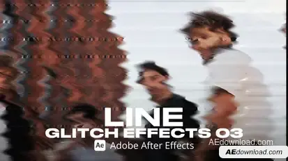 Line Glitch Effect 03 Ae Elements template preview