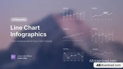 Line Graph Infographics Infographics template preview