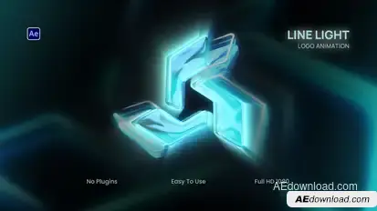 Line Light Logo Animation Logo Stings template preview