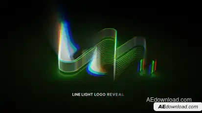 Line Light Logo Reveal Logo Stings template preview