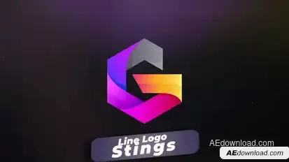 Line Logo Reveal Logo Stings template preview