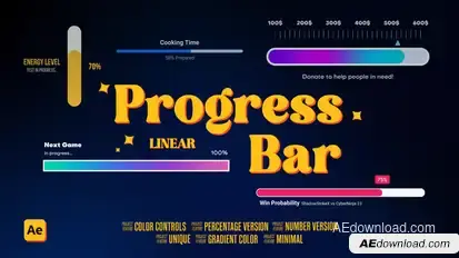 Linear Progress Bar Elements template preview
