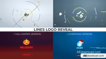 Lines Logo Reveal. +Christmas/Halloween ver. Logo Stings template preview