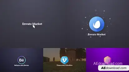 Link Click Logo Reveal Opener – Text Link Animation, Cursor Click Effect and Business Branding Intro Logo Stings template preview