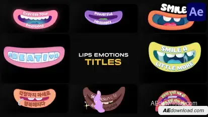 Lips Emotions Titles | After Effects Titles template preview