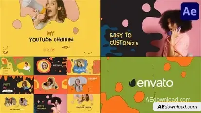Liquid Acid Endscreens | After Effects Openers template preview