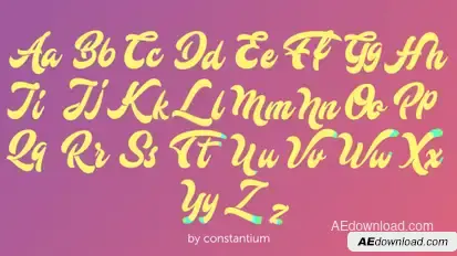 Liquid Alphabet Titles template preview