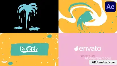 Liquid Cartoon Logo for After Effects Logo Stings template preview