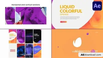 Liquid Colorful Opener for After Effects Openers template preview