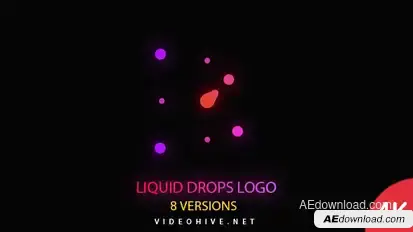 Liquid Drops Logo Logo Stings template preview