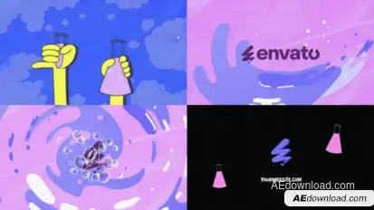 Liquid Explosion Chemical Reaction Logo for After Effects Logo Stings template preview