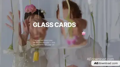 Liquid Glass Cards Infographics template preview